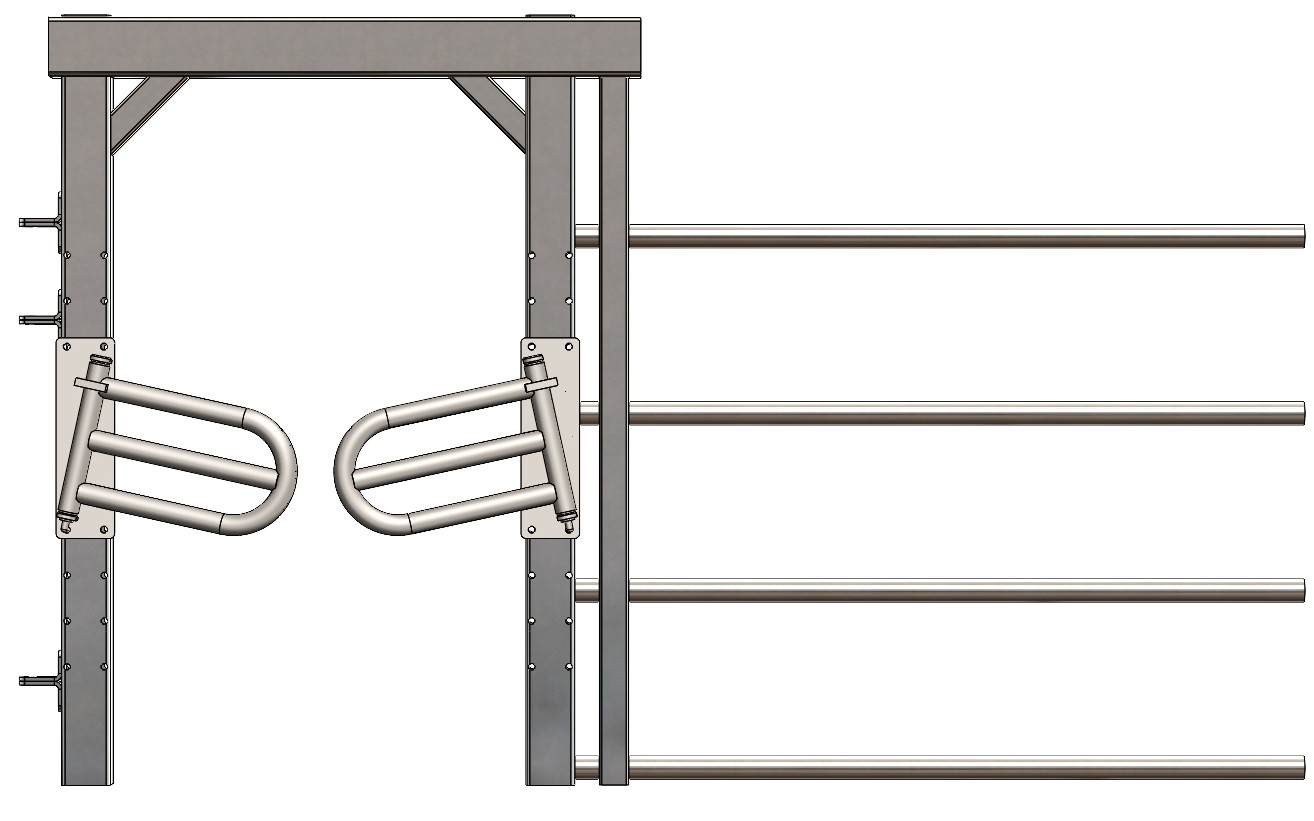 Embout de panneau 4L passage vaches avec portillon