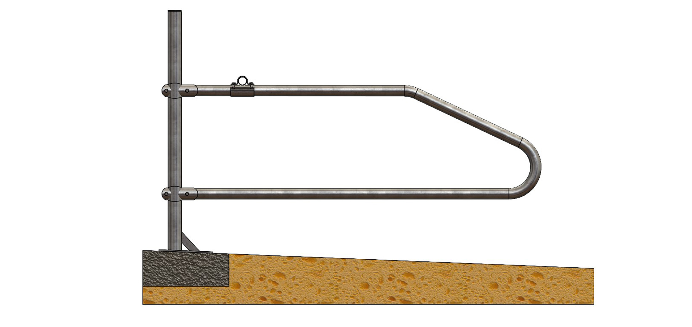 Logette Génisse Ø60,3 ép.3 sur platine 300 x 120 ép.8